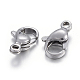 304 Stainless Steel Lobster Claw Clasps STAS-F182-01P-E-1