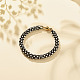Bracelet en perles de verre au crochet BJEW-JB08083-4