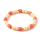 Handmade Polymer Clay Beads Stretch Bracelets Sets BJEW-JB06424-03-7