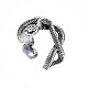 Кольцо-манжета из готического панк-змеиного сплава для мужчин и женщин RJEW-T009-55AS-3