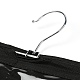 不織布ジュエリーハンギングバッグ  ウォールシェルフワードローブジュエリーロール  回転フックと透明なPVC80グリッド付き  長方形  ブラック  84.5x42.5x0.4cm AJEW-B009-02C-4