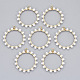 Colgantes envueltos en alambre de perlas de imitación de plástico abs X-KK-N235-009-2