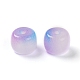 Opaque Spray Painted Glass Beads GLAA-D006-13-3