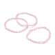 Round Cat Eye Beads Stretch Bracelets for Girl Women BJEW-A117-A-12-1