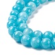 Chapelets de perles rondes en jade de Mashan naturelle G-D263-10mm-XS20-3