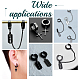 Unicraftale 10pcs 304 accessoires de boucles d'oreilles créoles huggie en acier inoxydable STAS-UN0034-56-7