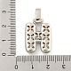 Латунные микропаве прозрачные подвески с фианитом KK-B099-01P-H-3