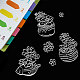 塩ビプラスチックスタンプ  DIYスクラップブッキング用  装飾的なフォトアルバム  カード作り  スタンプシート  花柄  16x11x0.3cm DIY-WH0167-56-120-4