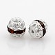 Silver Color Plated Brass Rhinestone Beads RB-J476-11S-1