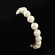Pulseras elásticas de abalorios de perlas elegante BJEW-Q657-04-2