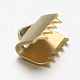 イオンプレーティング（ip）304ステンレス鋼リボンクランプエンド  長方形  ゴールドカラー  6x6.5mm  穴：1x1.5mm STAS-G130-22G-1