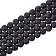 Synthetic Lava Rock Beads Strands X-G-S277-8mm-01-1