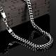 316L Surgical Stainless Steel Curb Chain Twisted Chain Necklaces For Men NJEW-BB01184-3