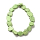 Brins de perles synthétiques teintes en turquoise G-E594-25-3
