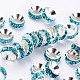 Brass Rhinestone Spacer Beads RB-A020-9mm-03S-1
