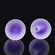 透明なアクリルビーズ  ゴムスタイル  二層ビーズ  片穴ビーズ  ラウンド  青紫色  15.5x15mm  半分穴：3.5mm TACR-S148-13G-2