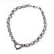 Heart 304 Stainless Steel Link Necklaces and Bracelets Jewelry Sets SJEW-F132-08P-2