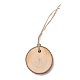Плоские круглые деревянные большие подвесные украшения WOOD-F010-02-3