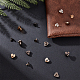 Gorgecraft 30 個 3 色合金スクリュー バック スタッド リベット  ベルトの服の財布のアクセサリー類のためのハート形の金属decration  ミックスカラー  1x1x0.8cm  10個/カラー DIY-GF0006-71-4