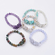 Bracelets extensibles avec perles en pierre précieuse naturelle BJEW-JB03553-1