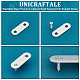 Unicraftale 24 個 201 ステンレス鋼家具キャビネット棚サポート  フラットストレートブレース  ステンレス製ネジ48本201本付き。  ステンレス鋼色  15~46x6.5~16x2mm  穴：5.5mm FIND-UN0001-42-4