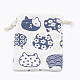 Chaton polycoton (coton polyester) pochettes d'emballage sacs à cordon ABAG-T006-A19-3