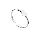 SHEGRACE Simple Sterling Silver Heart Cuff Ring JR45A-1