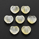 Perles de verre peintes par pulvérisation transparentes deux tons GLAA-T022-24-C05-1