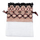 Polyester Lace & Slub Yarn Drawstring Gift Bags OP-Q053-010B-2