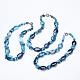 Natural Agate Beaded Necklaces NJEW-G925-03-4