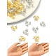 600 capuchon de perles fantaisie en fer plaqué de 2 couleurs. IFIN-YW0003-15-4