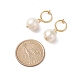 Natural Baroque Pearl Keshi Pearl Clip-on Hoop Earrings EJEW-JE03829-01-3