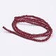 Faceted Imitation Jade Glass Rondelle Beads Strands X-GLAA-F003-A03-2