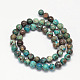 Dyed Natural Ocean Agate/Ocean Jasper Round Beads Strands X-G-E331-31-3