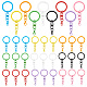 PH PandaHall 36pcs 9 Colors Keychain Rings with Chain Lobster Claw Clasps FIND-AR0004-01-1