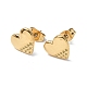 Ion Plating(IP) 304 Stainless Steel Heart Stud Earrings for Women EJEW-F300-07G-1