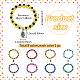 Anattasoul 8 pz braccialetti elasticizzati con perline in resina malocchio in 8 colori con ciondoli a mano di Hamsa BJEW-AN0001-66-2