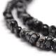 Chapelets de perles de flocon de neige en obsidienne naturelle G-F465-11-3