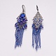 Glass Dangle Chandelier Earrings EJEW-I206-W-05-2