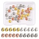 40 pièces 4 couleurs laiton avec perles intercalaires en cristal strass KK-YW0001-39-1