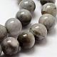 Natural Hawk's Eye Round Beads Strands G-O143-01-10mm-3