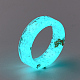 (ジュエリーパーティー工場販売)  エポキシ樹脂リング  金箔  蓄光/暗闇の中で光る  ライトブルー  usサイズ7 1/4(17.5mm) RJEW-T007-01C-03-8