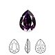 Diamantes de imitación de cristal austriaco X-4320-8x6mm-204(F)-1