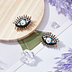 Dicosmetic 2 spilla in plastica con occhio di perla con semi di vetro in rilievo JEWB-DC0001-11-4