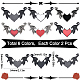 SUNNYCLUE 1 Box 12Pcs Bat Charms Gothic Style Halloween Bat Wing Charm Black White Red Heart Charms Devil Wings Links Double Loop Linking Connector Charm for Jewelry Making Charms DIY Craft Supplies FIND-SC0006-48-2