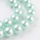 Fili di perle rotonde di perle di vetro tinto ecologico HY-A002-10mm-RB034N-3