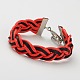 Bracelets de corde tressés à la mode BJEW-PJB827-2