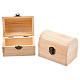 NBEADS 2 Pcs Unfinished Wooden Box OBOX-NB0001-05A-1