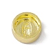 Cuentas de esmalte de latón chapado en oro real de 18k KK-A170-02G-01-3