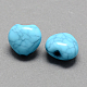 Imitation Turquoise Acrylic Beads CACR-R007-10x10mm-M-2
